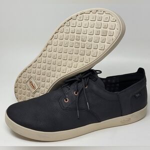 Chaco Men's Davis Lace Black Leather Casual Sneakers Shoes Size 14 US J106259